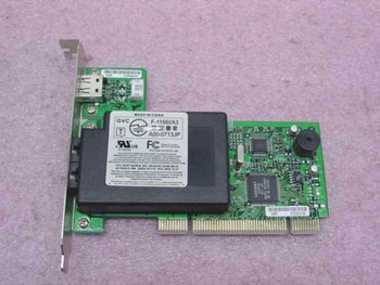 GVC F-1156I/A3 modem card top view showing GVC label, A00-0713JP part number, FCC markings, and PCI edge connector