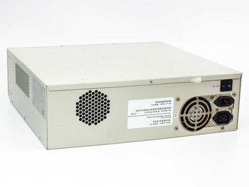 NetScout 8702ET/32 8700 WAN Probe – rear panel view showing power supply fan, dual IEC power connectors, and label