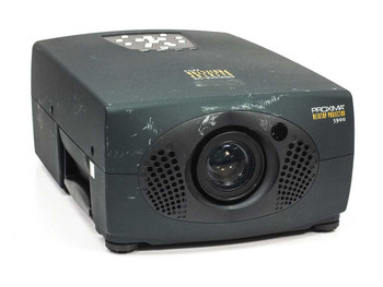 Proxima DP5900 Desktop LCD Projector — front-left three-quarter view showing lens and dark green housing with scuff marks