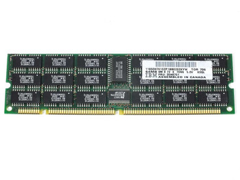 IBM 35H8751 64MB ECC DIMM memory module — component side showing IBM label with 8M x 72 70NS 5.0V specs