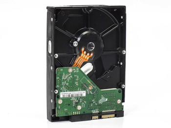 Western Digital WD800AAJS 80GB 3.5" SATA hard drive – bottom and PCB view showing controller board and SATA connector