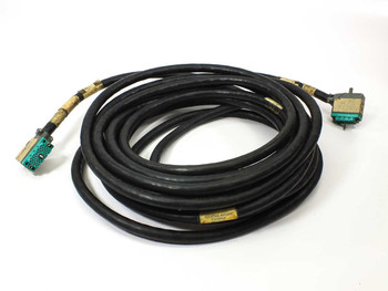 ELCO 460-81502-001 38-pin analog snake cable coiled, showing full 40-foot length with both connectors visible