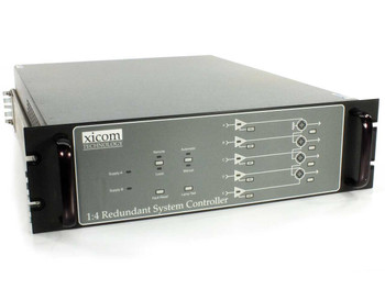 Xicom Technology XTC-140D 1:4 Redundant System Controller – front panel view showing amplifier path diagram and control indicators