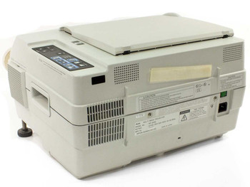 Avio MP-300E Multimedia Projector — rear panel showing rating label, ventilation grilles, and IEC power inlet