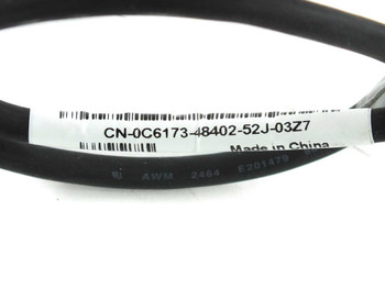Dell C6173 cable label showing part number CN-0C6173-48402-52J-03Z7, Made in China, and UL AWM 2464 rating