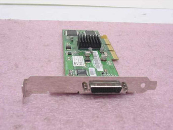 ATI 1028111001 Rage 128 Pro 32MB AGP video card — front view showing DVI connector and heatsink