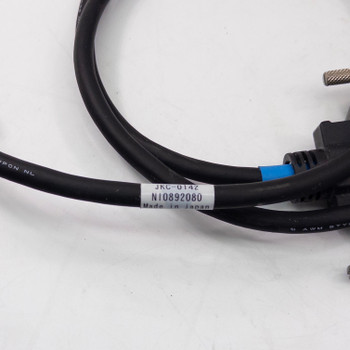 National Instruments NI0892080 cable label showing part number NI0892080, JKC-0142 reference, and Made in Japan marking