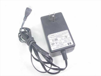 HP 0950-4392 AC Power Adapter — top view showing body, US AC plug, and 3-pin output connector with cable
