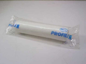 Pall R1P400 Profile II filter cartridge sealed in original clear plastic bag, front view showing blue Profile II and Pall branding