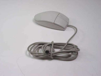 Logitech M-S34 PS/2 mouse — right side view showing cable length and round PS/2 connector