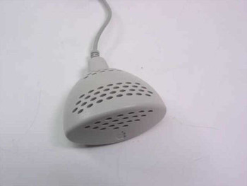 Apple 590-0670 Mac microphone front showing perforated dome housing and omnidirectional design