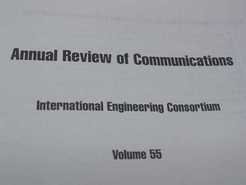 Annual Review of Communications Volume 55 title page — showing publication title, International Engineering Consortium, and Volume 55