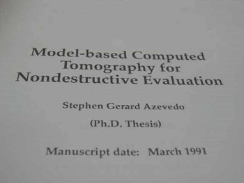 Azevedo PhD Thesis title page showing full title, author name, Ph.D. Thesis designation, and manuscript date March 1991