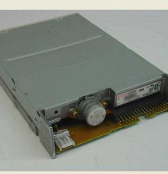 TEAC FD-235HG internal floppy drive — rear and bottom view showing PCB, stepper motor, and 34-pin connector
