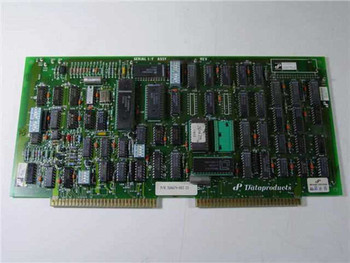 Dataproducts 260674-002 Serial I/F PCB card – full top-side component view showing gold finger edge connector and Dataproducts logo