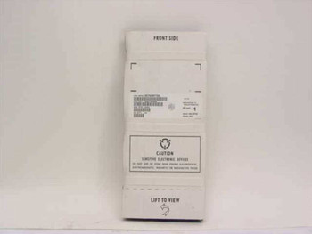 Freescale MCF5206FT33A ColdFire V2 microcontroller IC — front side of sealed anti-static tray packaging with caution label