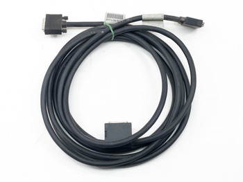 IBM 22F0152 EC 896473 DB25 computer cable 9023 — full length coiled view showing both ends