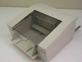 HP 33458A Envelope Feeder Kit for LaserJet IIID – top and front view showing open envelope tray and smoke-tinted lid