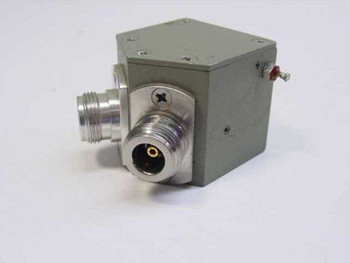 HP Format 1C SPDT latching coaxial switch – front/side view showing two N-type female ports on the face