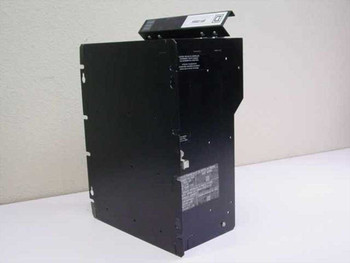 Square D SY/Max Class 8030 RRK-100 PLC Rack Assembly — left side and rear view of black steel enclosure