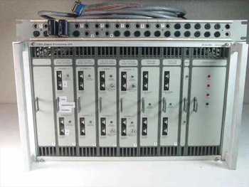 Scientific Atlanta 7325 Digital Processing Unit – front view showing full rack chassis with 6 decoder modules and power supply installed