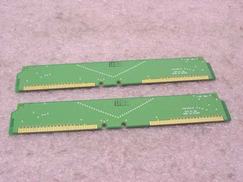 ASUS ASU016 RDRAM terminator spacer cards PB-2X001X01-R10 — pair shown face down, gold edge connectors visible