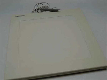 Hitachi HDG-1212D ComGraph Tablet Digitizer – front/top view showing active drawing surface with stylus resting on top