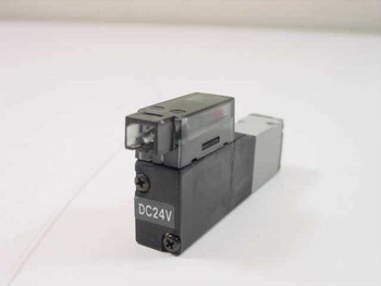 Taiyo USR320-NM solenoid valve side view showing DC24V label on solenoid coil housing