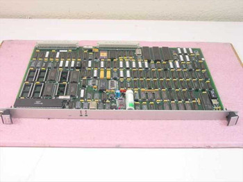 Staubli Unimation W.211.118.00 Rev F WEC PCA SCM III card — top-side component view showing full PCB with ICs, edge connectors, and metal card guide
