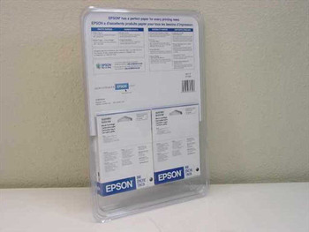 Epson S020189 S020108 black ink cartridge 2-pack — rear of packaging with Epson product information and two individual cartridge boxes visible