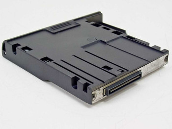 Dell 09YXE floppy disk drive module – rear angled view showing proprietary laptop bay edge connector