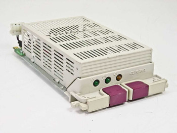 Compaq 199880-001 9.1GB SCSI hot-plug hard drive caddy – front three-quarter view showing purple release handles and status LEDs