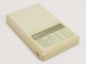 HP 92286B TMS Proportional1 Font Cartridge – front label view showing model number and font list