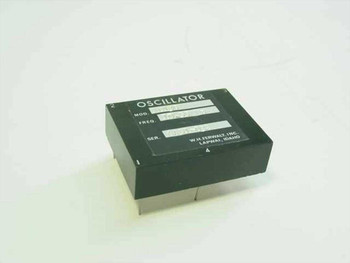 W.H. Ferwalt X0139 Oscillator 10.55 kHz – angled top view showing label with model, frequency, and serial number fields
