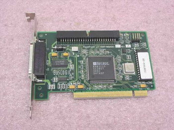 BusLogic BT-930/MIC FlashPoint PCI SCSI card — angled top view showing BusLogic SC2851 controller chip marking, board label, and full card layout