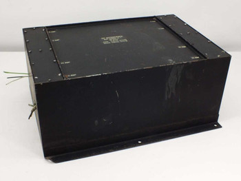 RF Interonics RF2910 Bay Filter Assembly – top view showing black steel enclosure with wired leads