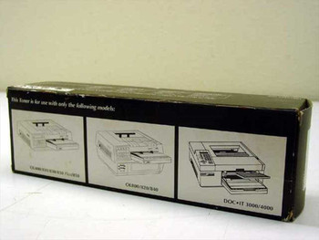 Okidata 52104201 toner box side panel showing compatible printer models: OL400/OL800 series, OL820/OL840, and DOC-IT 3000/4000