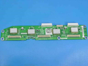 Samsung 42-YB-Upper LJ41-02059A upper Y-buffer board – top-side component view showing white JST connectors and FPC edge connector