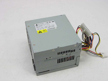 IBM Delta DPS-145PB-73 90W ATX power supply — front and left side view showing Delta Electronics label and cable harness