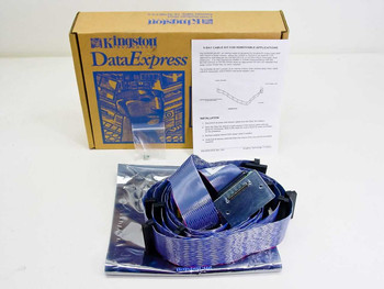 Kingston DataExpress DCREMLVD-KIT 9-Drive SCSI Daisy Chain Cable Kit in original open box with cable coil and installation guide sheet