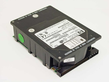 HP D3341A 4.2GB Half-Height SCSI Hard Drive — three-quarter front/top view showing label and 50-pin SCSI connector