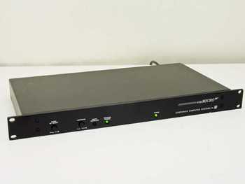 Corporate Computer Systems CCS Micro 56+ 601556 rackmount DSU/CSU – front panel three-quarter view showing unit in 1U rack chassis