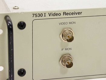 Scientific Atlanta 7530I Video Receiver — left front panel detail showing VIDEO MON and IF MON BNC monitor output connectors