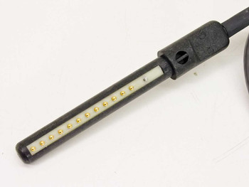 Dynatech DPC-12-4 close-up of 12-pin gold pogo-pin contact connector with retaining collar