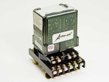 Action Instruments AP1420 relay module front view showing trim potentiometers and module face