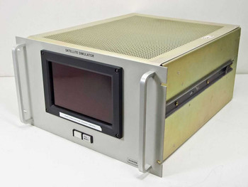 Hughes Aircraft 3878526-100 AUSSAT Satellite Simulator – front panel view showing CRT display and FAIL/RESET button