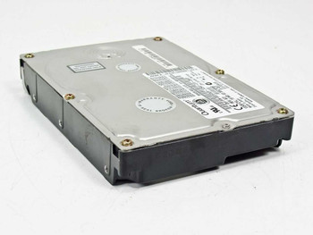 Quantum Fireball lct 6.4GB 3.5-inch IDE hard drive — top/side angle view showing label and housing
