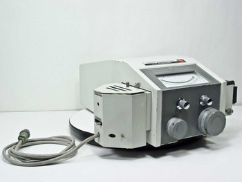 Hitachi Perkin-Elmer Coleman 139 UV-VIS Spectrophotometer — front-left three-quarter view showing analog meter display and control panel