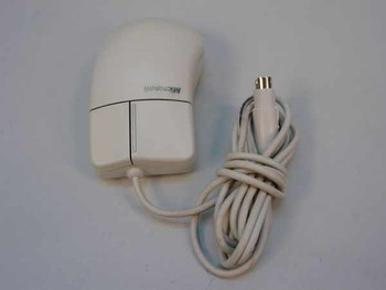 Microsoft 93633 PS/2 two-button mouse – top view showing two-button layout and Microsoft branding