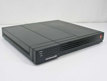 Ascend MBV-BRI4S-J Multiband VSX router – front panel view showing POWER, FAULT, and WAN LED indicators